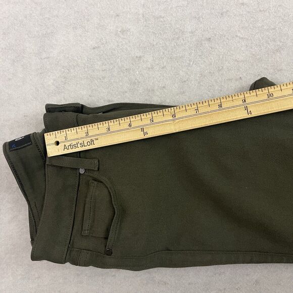 PAIGE Hoxton Ankle Pants Size 27 Green Chive Luxe Coating Slim Fit Stretch - Picture 6 of 14